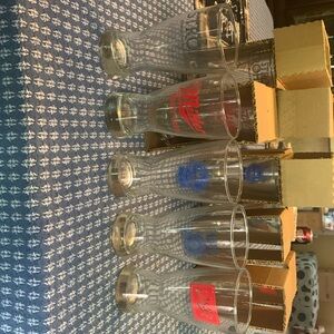 Pilsner glasses:Stroh’s,Miller High Life, Pabst Blue Ribbon, MillerLite Schlitz